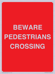 PR12799: BEWARE PEDESTRIANS CROSSING