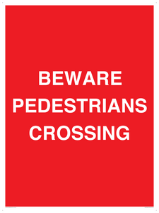 PR12799: BEWARE PEDESTRIANS CROSSING