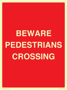 PR12799: BEWARE PEDESTRIANS CROSSING