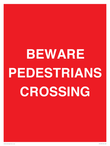 PR12799: BEWARE PEDESTRIANS CROSSING
