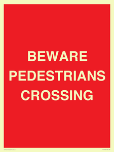 PR12799: BEWARE PEDESTRIANS CROSSING