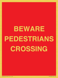 PR12799: BEWARE PEDESTRIANS CROSSING