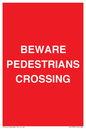 PR12799: BEWARE PEDESTRIANS CROSSING