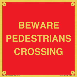 PR12799: BEWARE PEDESTRIANS CROSSING
