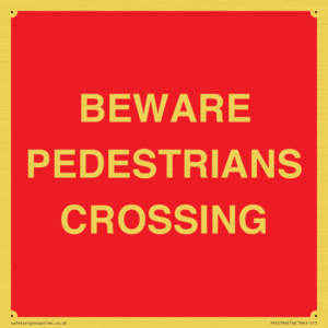 PR12799: BEWARE PEDESTRIANS CROSSING