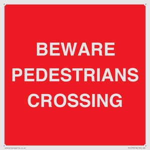 PR12799: BEWARE PEDESTRIANS CROSSING