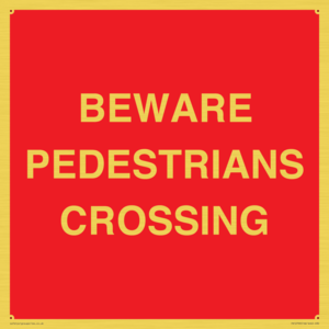 PR12799: BEWARE PEDESTRIANS CROSSING