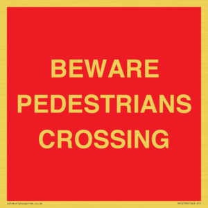 PR12799: BEWARE PEDESTRIANS CROSSING