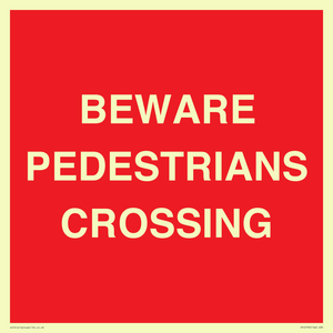 PR12799: BEWARE PEDESTRIANS CROSSING