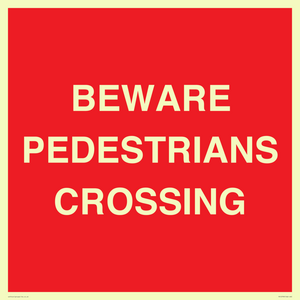 PR12799: BEWARE PEDESTRIANS CROSSING