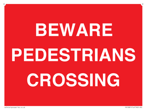 PR12801: BEWARE PEDESTRIANS CROSSING