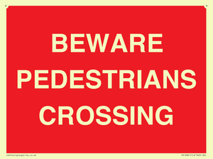 PR12801: BEWARE PEDESTRIANS CROSSING