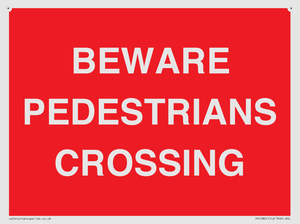 PR12801: BEWARE PEDESTRIANS CROSSING