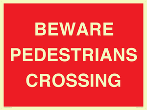 PR12801: BEWARE PEDESTRIANS CROSSING