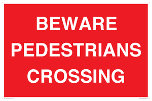 PR12801: BEWARE PEDESTRIANS CROSSING