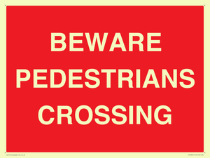 PR12801: BEWARE PEDESTRIANS CROSSING