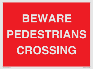 PR12801: BEWARE PEDESTRIANS CROSSING