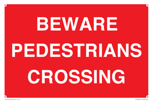 PR12801: BEWARE PEDESTRIANS CROSSING