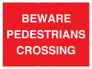 PR12801: BEWARE PEDESTRIANS CROSSING