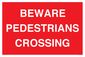 PR12801: BEWARE PEDESTRIANS CROSSING
