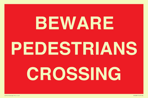 PR12801: BEWARE PEDESTRIANS CROSSING