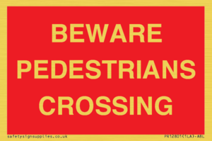 PR12801: BEWARE PEDESTRIANS CROSSING