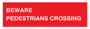 PR12801: BEWARE PEDESTRIANS CROSSING