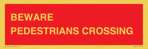 PR12801: BEWARE PEDESTRIANS CROSSING