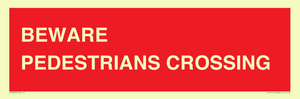 PR12801: BEWARE PEDESTRIANS CROSSING