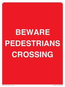 PR12801: BEWARE PEDESTRIANS CROSSING