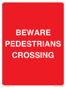 PR12801: BEWARE PEDESTRIANS CROSSING