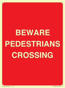 PR12801: BEWARE PEDESTRIANS CROSSING
