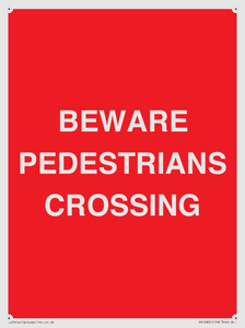 PR12801: BEWARE PEDESTRIANS CROSSING