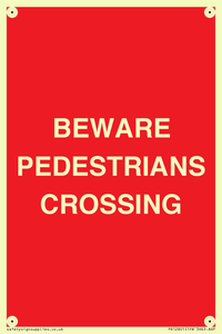 PR12801: BEWARE PEDESTRIANS CROSSING