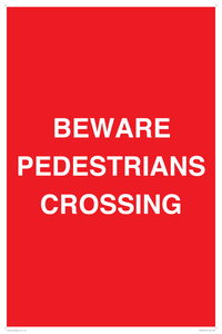 PR12801: BEWARE PEDESTRIANS CROSSING