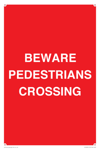PR12801: BEWARE PEDESTRIANS CROSSING