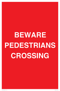 PR12801: BEWARE PEDESTRIANS CROSSING