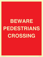 PR12801: BEWARE PEDESTRIANS CROSSING
