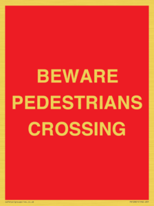 PR12801: BEWARE PEDESTRIANS CROSSING