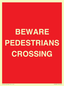PR12801: BEWARE PEDESTRIANS CROSSING