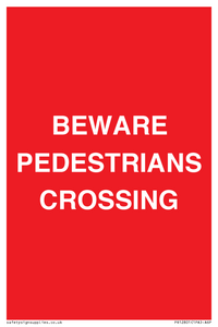 PR12801: BEWARE PEDESTRIANS CROSSING