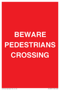 PR12801: BEWARE PEDESTRIANS CROSSING