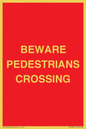 PR12801: BEWARE PEDESTRIANS CROSSING