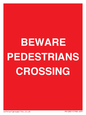 PR12801: BEWARE PEDESTRIANS CROSSING