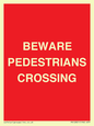 PR12801: BEWARE PEDESTRIANS CROSSING