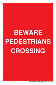 PR12801: BEWARE PEDESTRIANS CROSSING