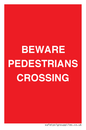 PR12801: BEWARE PEDESTRIANS CROSSING