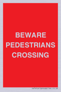 PR12801: BEWARE PEDESTRIANS CROSSING