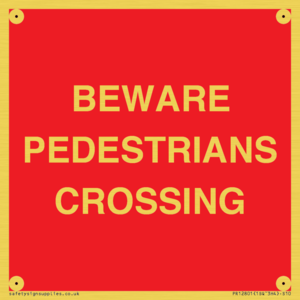 PR12801: BEWARE PEDESTRIANS CROSSING