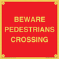 PR12801: BEWARE PEDESTRIANS CROSSING